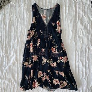 Navy floral dress
